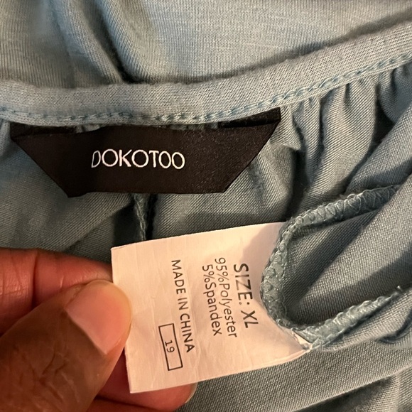 2-Bundle Dokotoo Women's Black & Turquoise One Piece Wide Leg Jumpsuit Size: XL - Picture 9 of 11